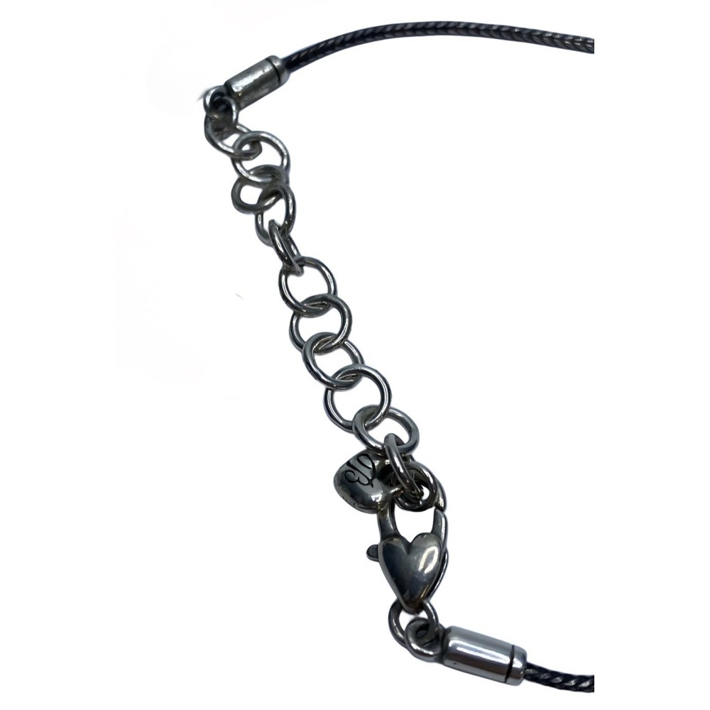 Brighton Triple Heart Pendant Necklace Silver‎ Tone Etched Link Chain Adjustable - Picture 4 of 5